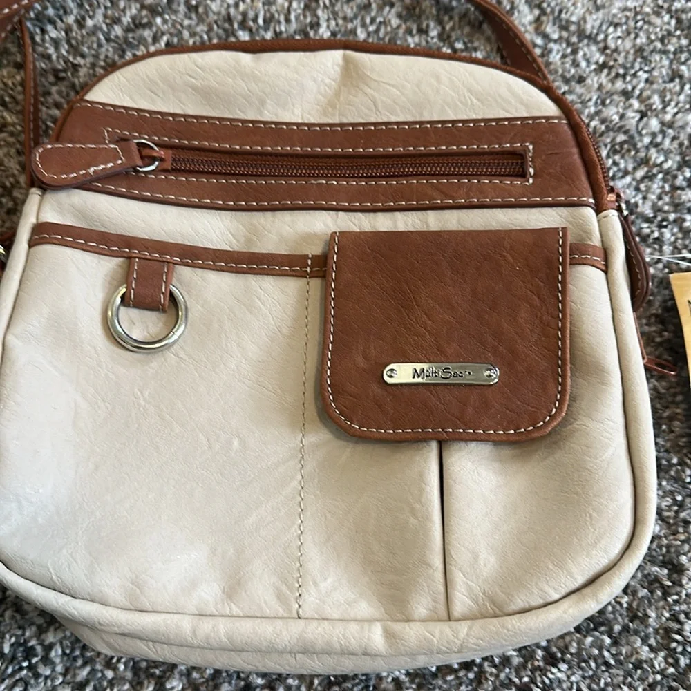 NWT Multi Sac Beige/Camel Crossbody - Picture 3 of 10